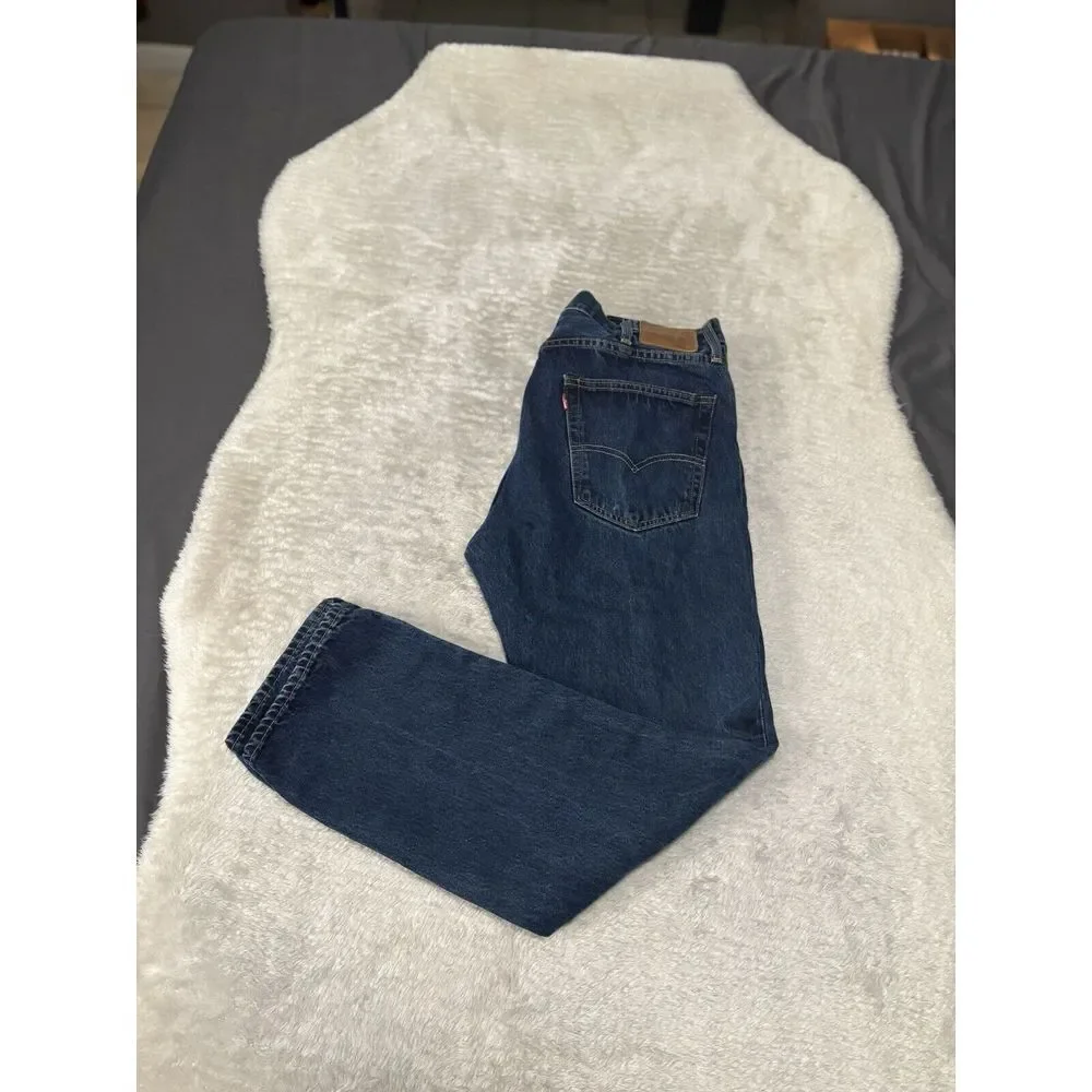 Levi's 502 Premium‎ Regular Tapered Blue Denim Jeans Size 38x31 Pants